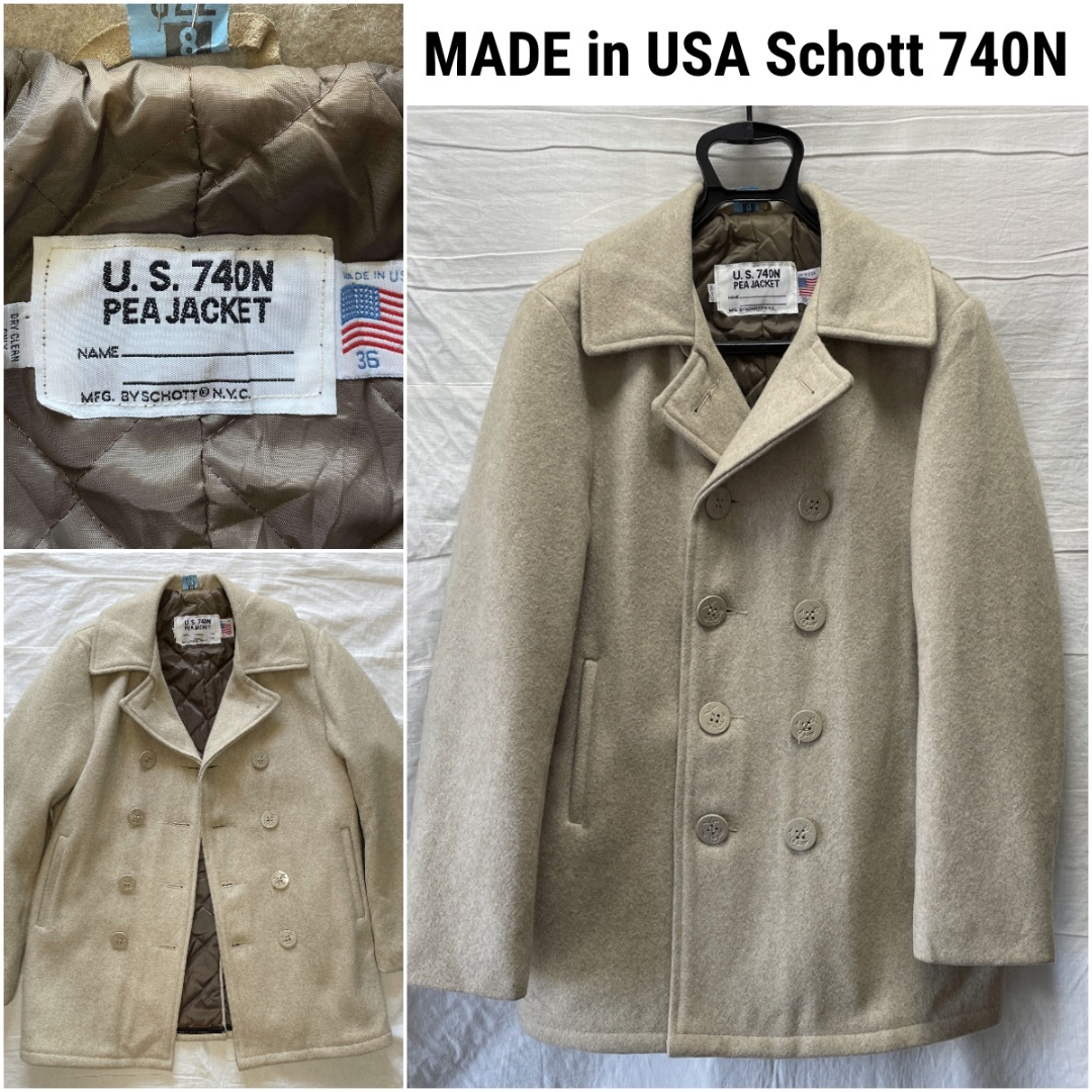 schott  ショット　Pコート　ジャケット　US.740N　36