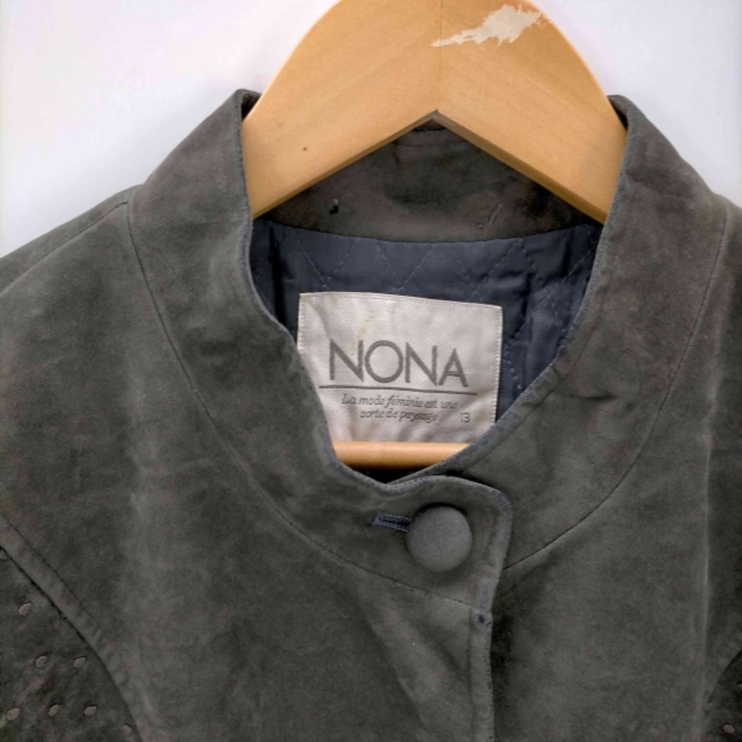 NONA(フルギ) ベロア バンドカラー コート レディース アウター コート 2