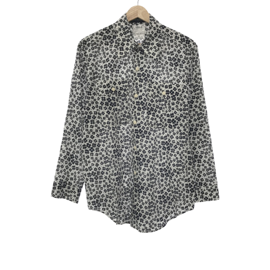 MADISONBLUE(マディソンブルー)のMADISON BLUE マディソンブルー 19SS HAMPTON SHIRT FLORAL PATTERN フローラルプリントシャツ ホワイト ブラック XS レディースのトップス(シャツ/ブラウス(長袖/七分))の商品写真