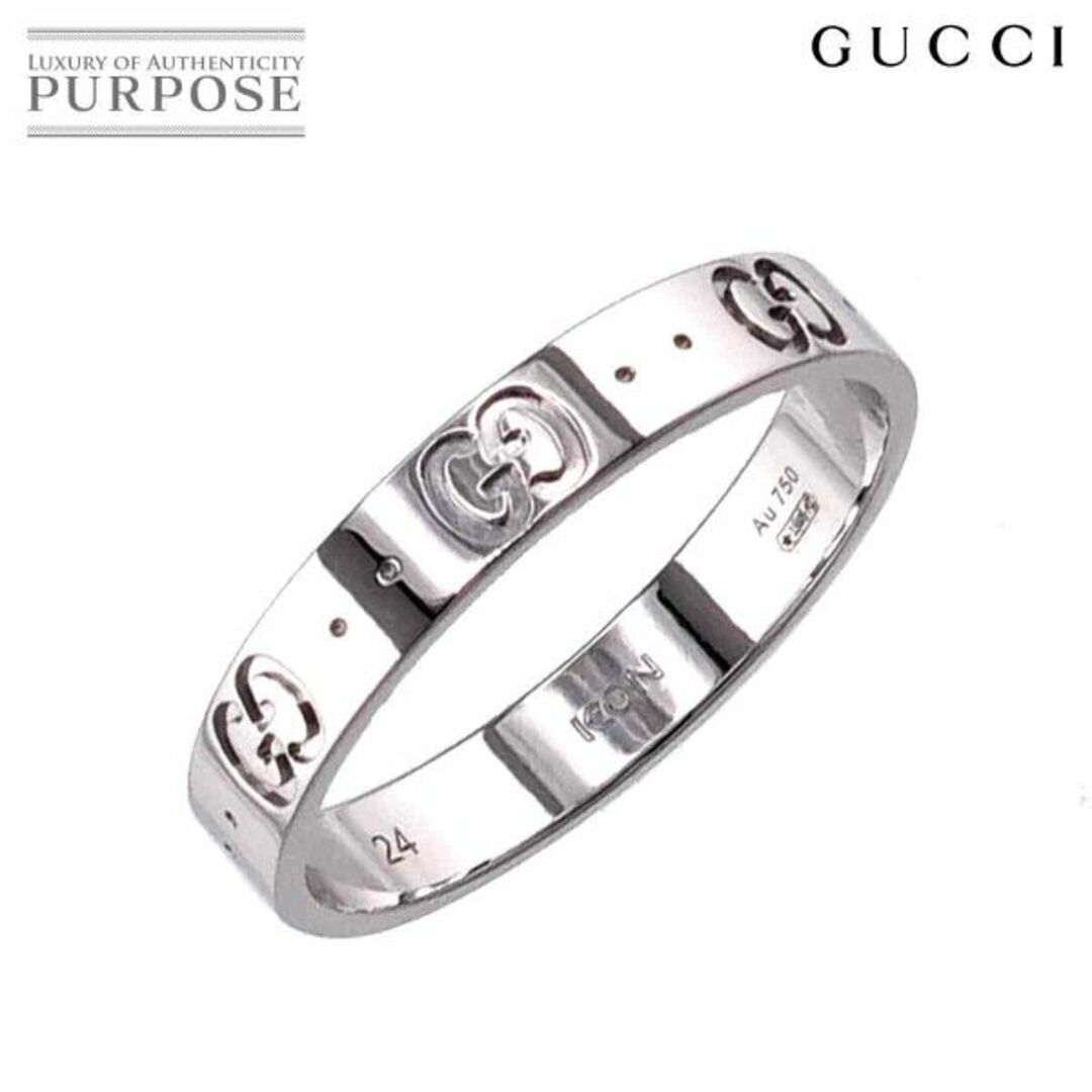 グッチ GUCCI アイコン #24 リング K18 WG ホワイトゴールド 750 指輪 VLP 90205678アクセサリー