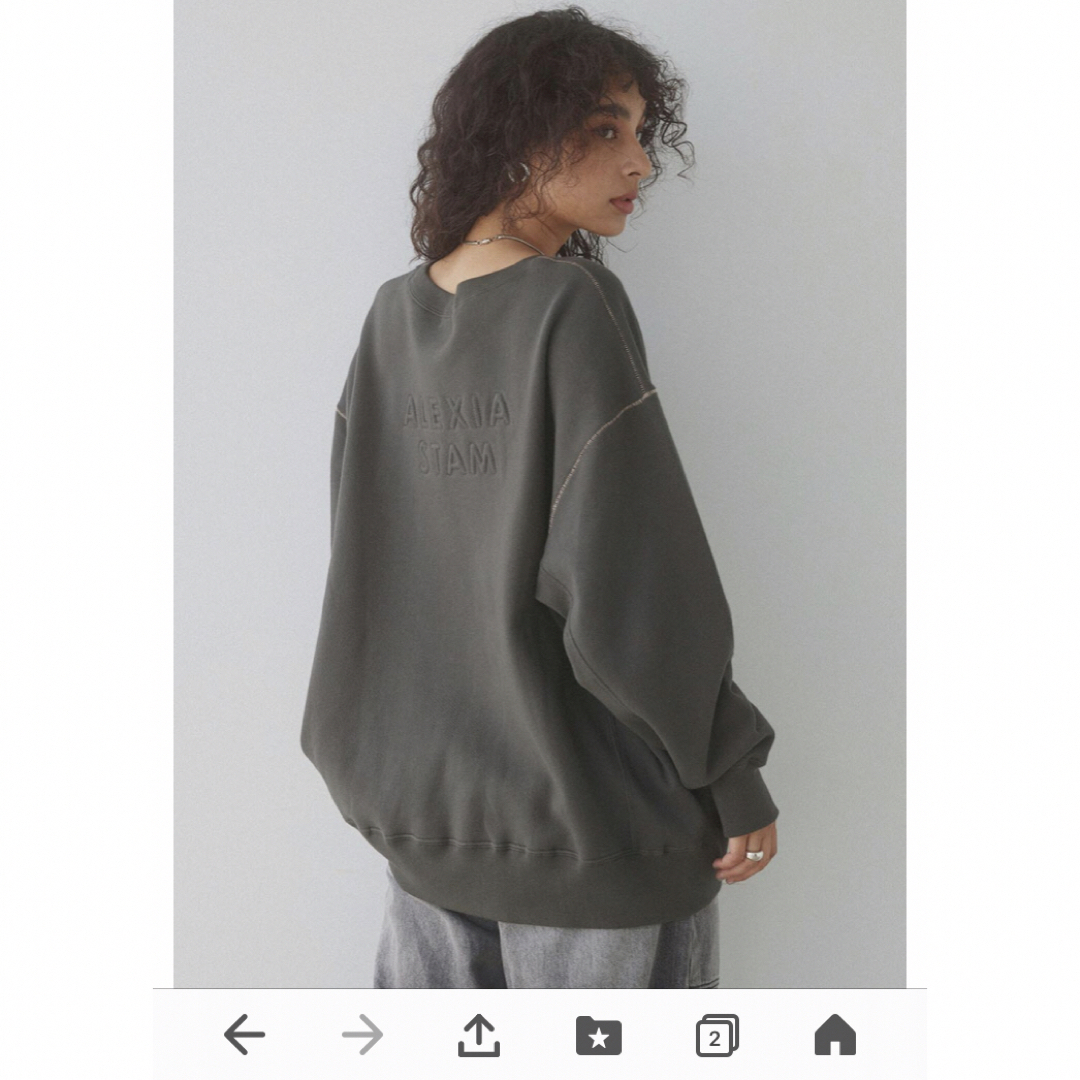 ALEXIASTAM Back Logo Sweat Shirt- ALEXIASTAM Back Logo Sweat Shirt-