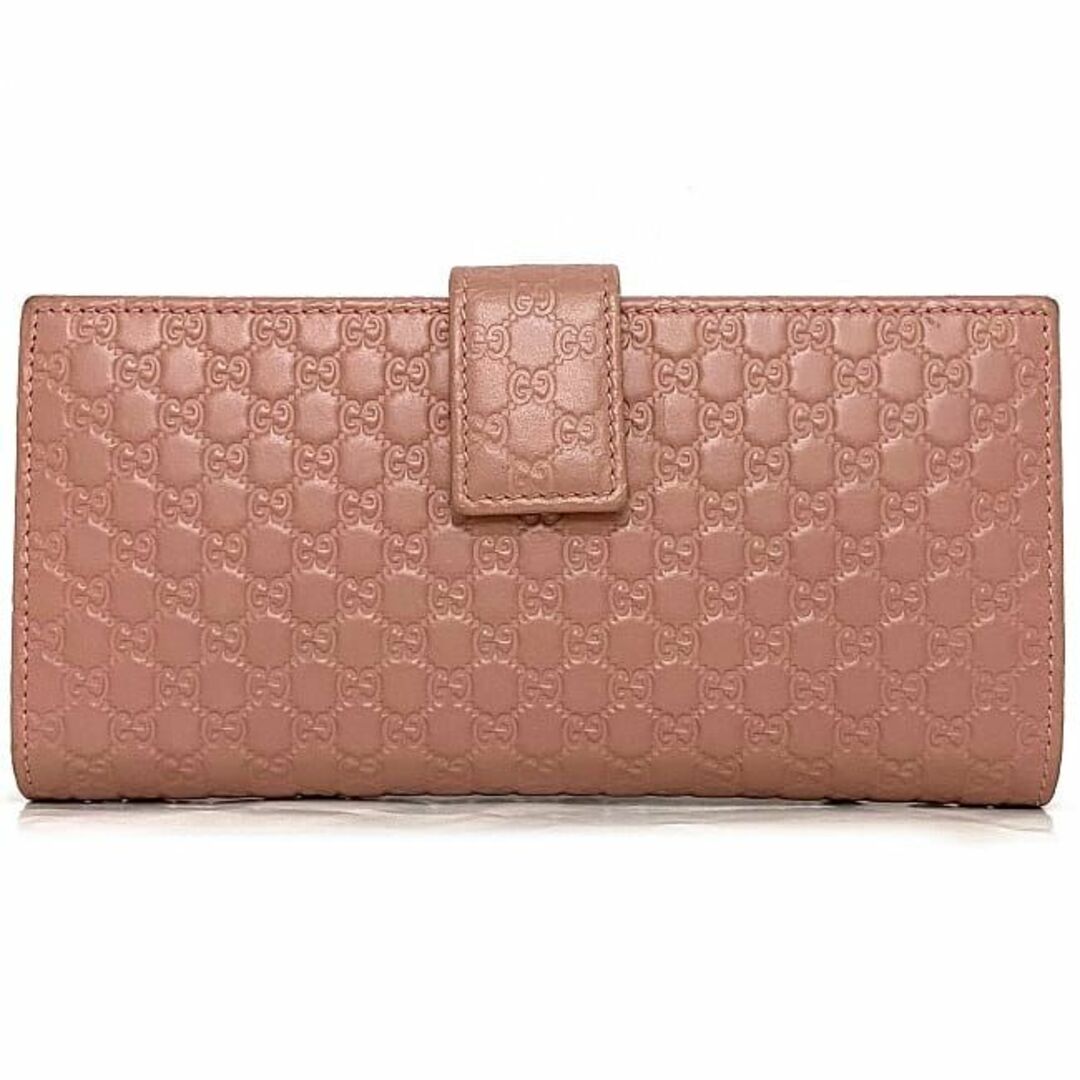 Gucci - グッチ 二つ折り 長財布 ピンク マイクロシマ 美品の通販 by