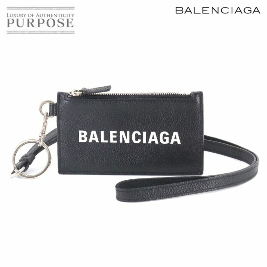 バレンシアガ BALENCIAGA キャッシュ カードケース付き キーリング レザー ブラック 594548 VLP 90208342カラー本体