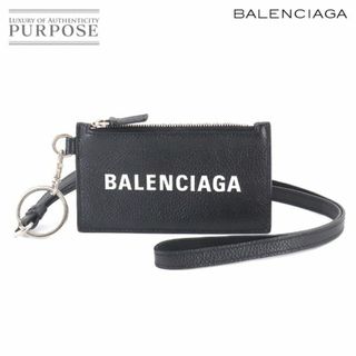 バレンシアガ(Balenciaga)のバレンシアガ BALENCIAGA キャッシュ カードケース付き キーリング レザー ブラック 594548 VLP 90208342(パスケース/IDカードホルダー)