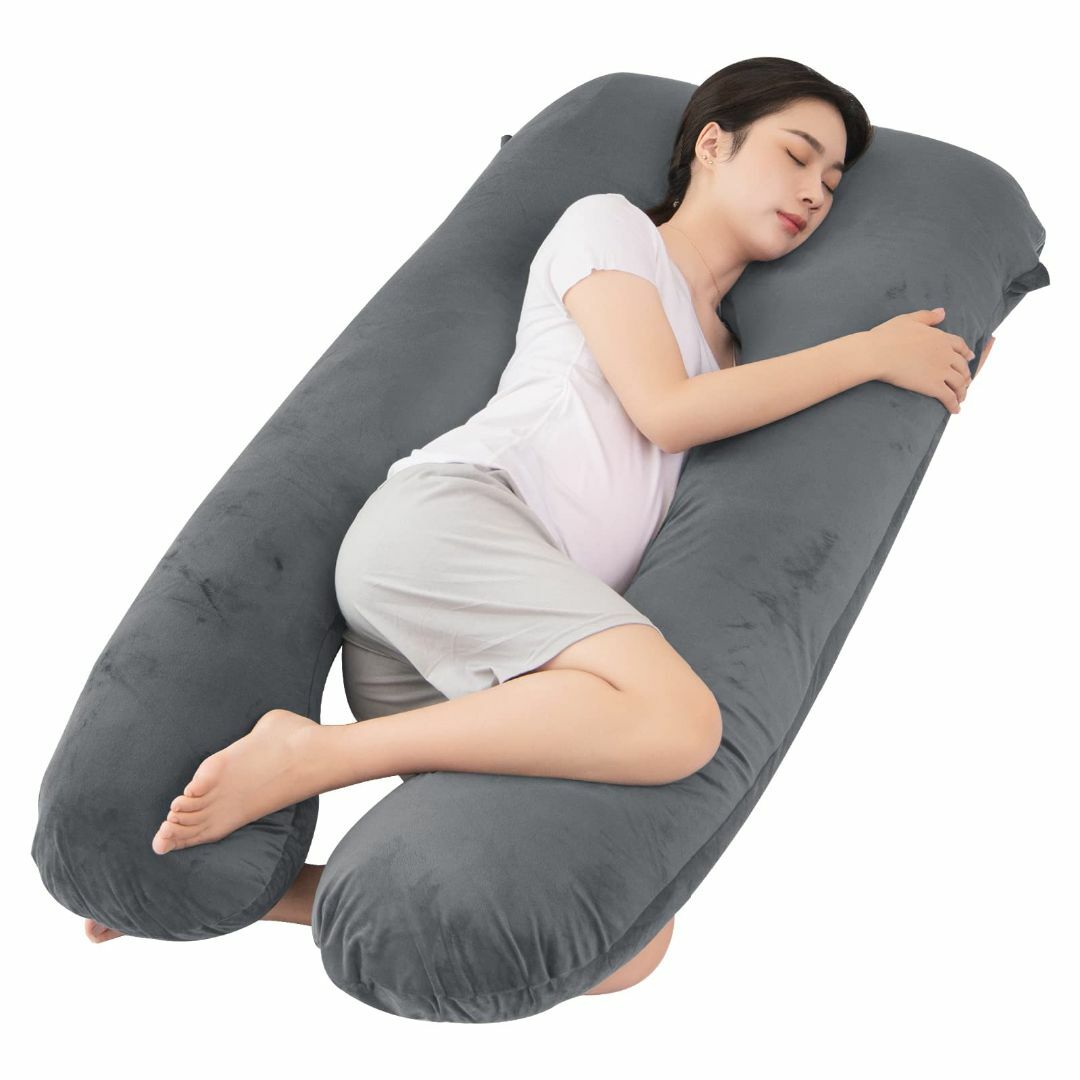 【色: グレー】Wndy's Dream 抱き枕 妊婦、だきまくら 大きいサイズ