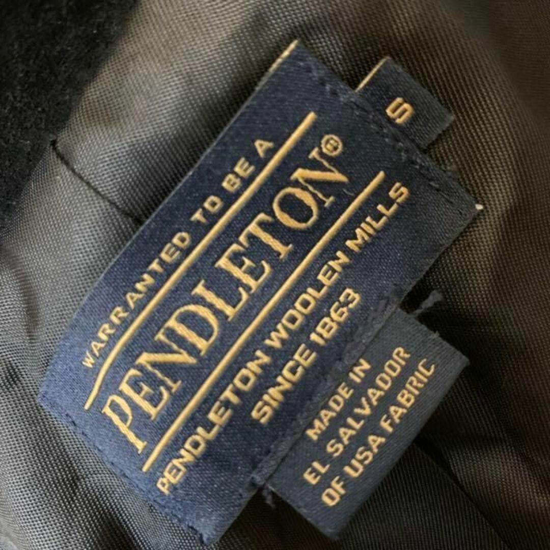PENDLETON(ペンドルトン)のPENDLETON ペンドルトン ネイティブ柄ウールロングコート ネイビー S レディースのジャケット/アウター(ロングコート)の商品写真