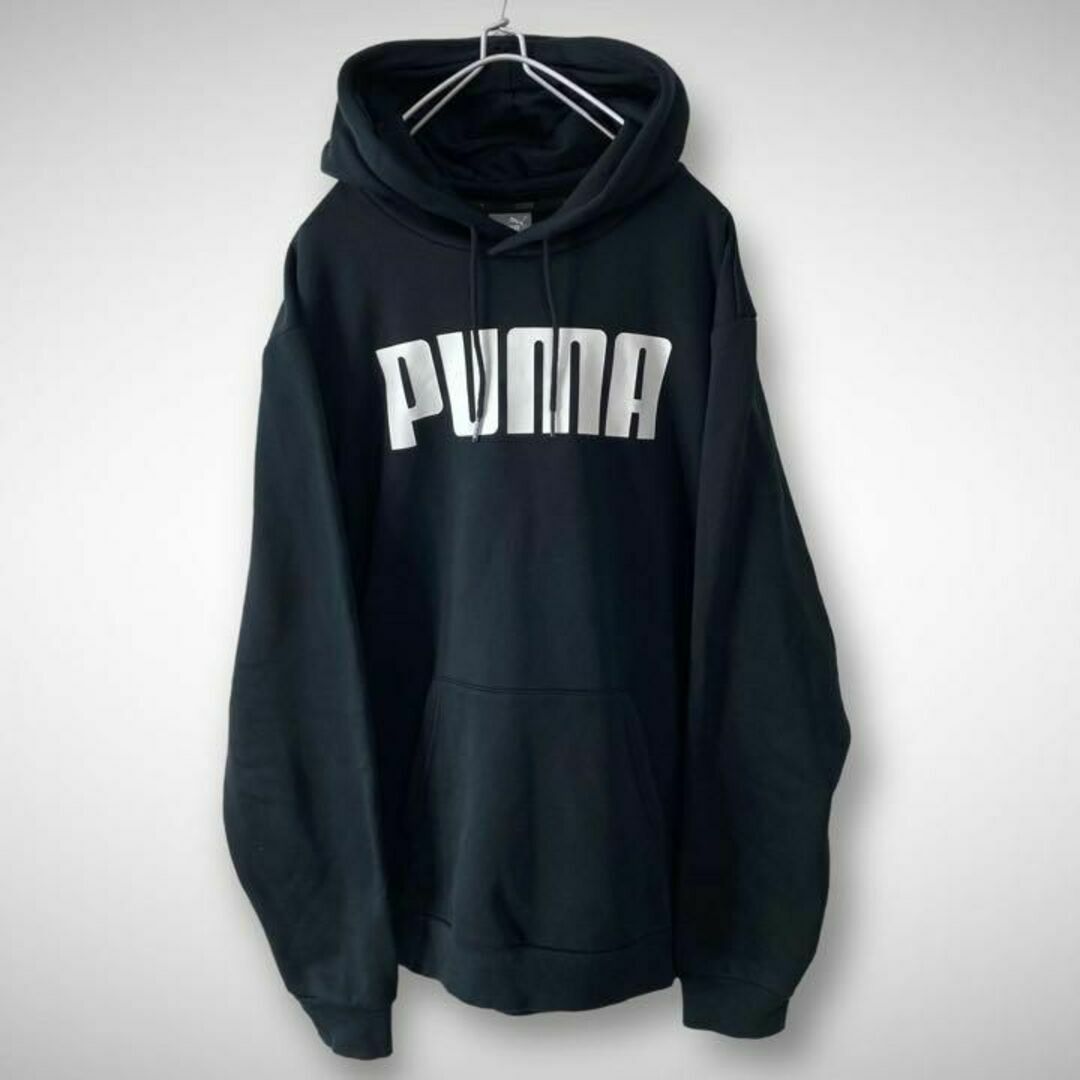 ★極美品★プーマ PUMA★パーカー プルオーバー L★ビックロゴ プリント