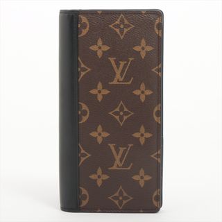 ルイヴィトン(LOUIS VUITTON)のヴィトン ポルトフォイユ･ブラザ   ブラック×ブラウン ユニセックス 長(財布)