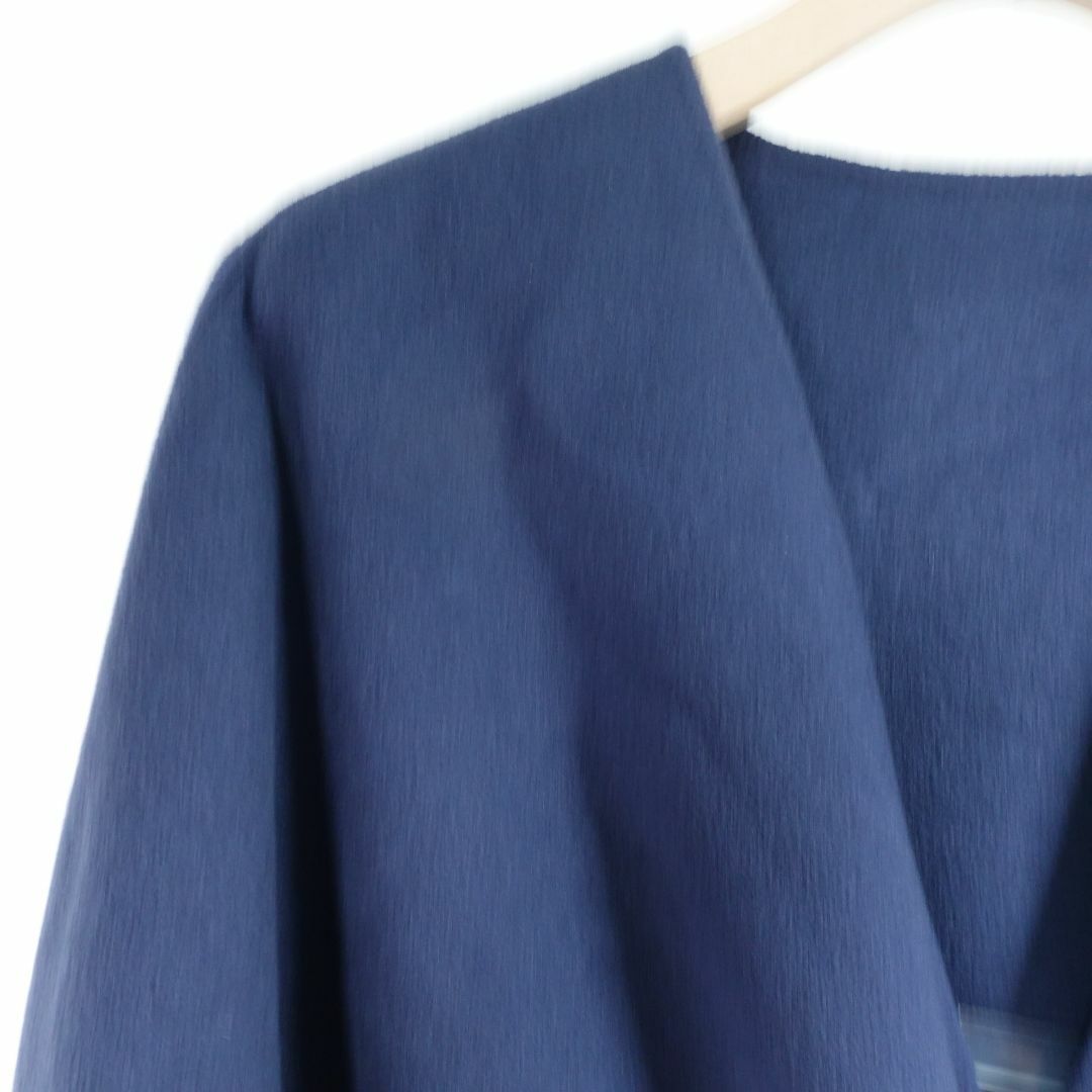 ICB(アイシービー)のICB マントコート　ブルー　38　アイシービー レディースのジャケット/アウター(チェスターコート)の商品写真