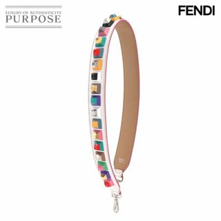 フェンディ(FENDI)の未使用 展示品 フェンディ FENDI スタッズ ストラップユー ショルダー ストラップ レザー ホワイト マルチカラー 8AV077 VLP 90208704(その他)