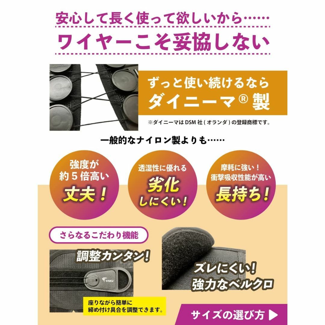 【新着商品】YAKU シセイキレイfor腰 理学療法士監修 腰サポーター 腰ベル 3