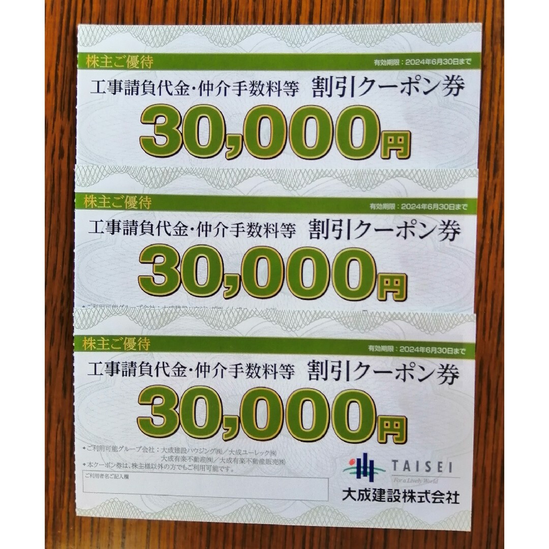 ☆大成建設 株主優待割引クーポン券☆の通販 by ひろ's shop|ラクマ