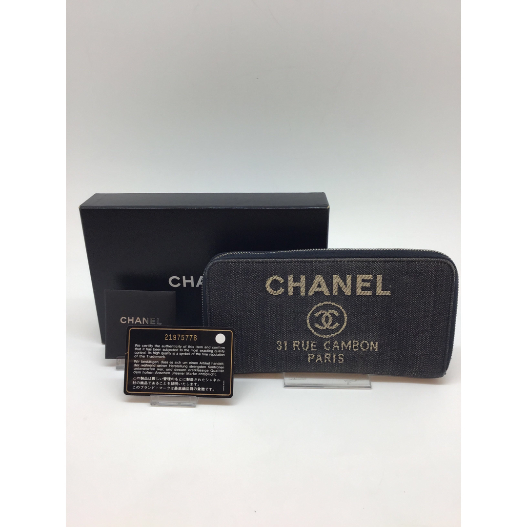CHANEL - CHANEL ドーヴィル A80056 ラウンドファスナー長財布の通販