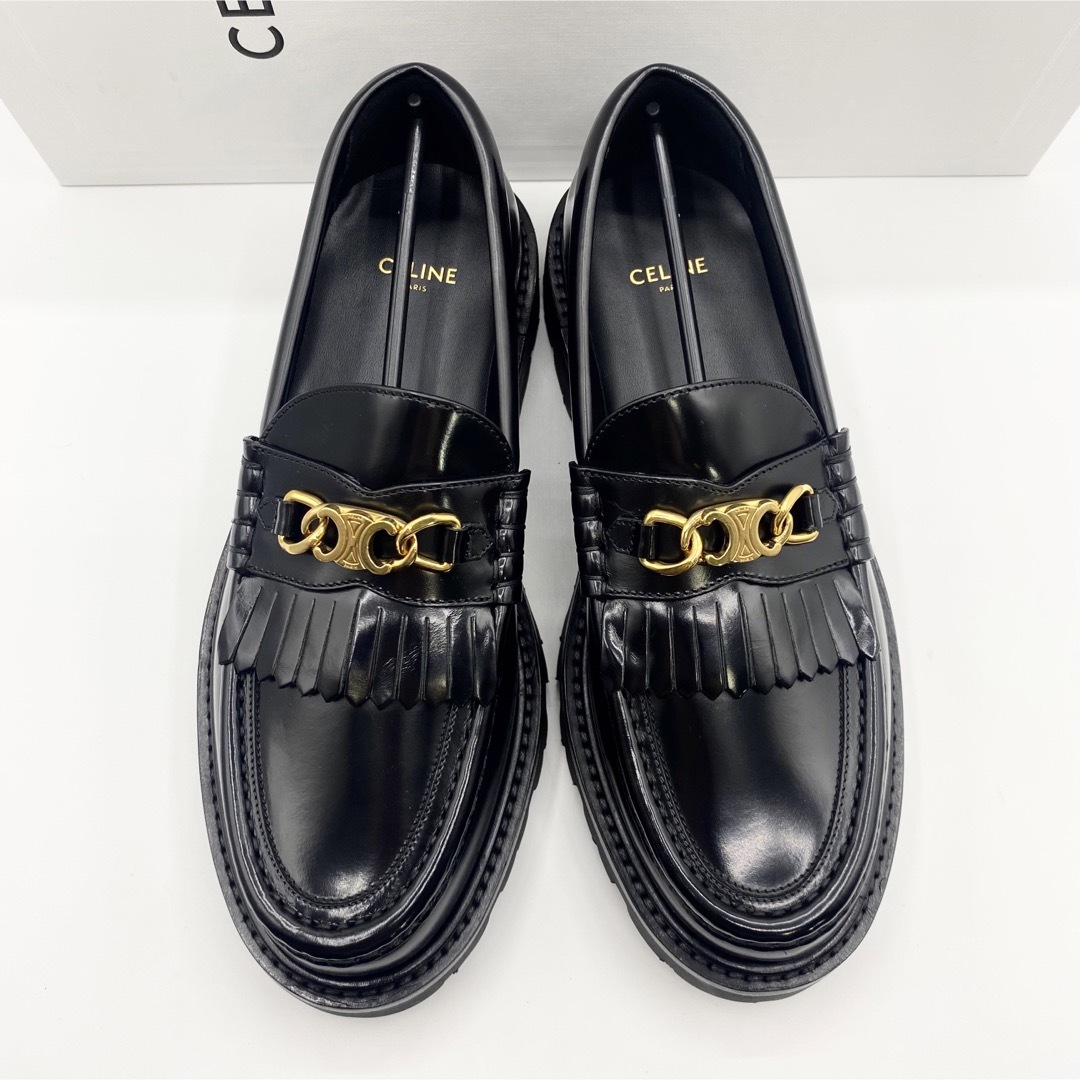 新品未使用!送料込み★CELINE★トリオンフチェーン付きマーガレットローファー