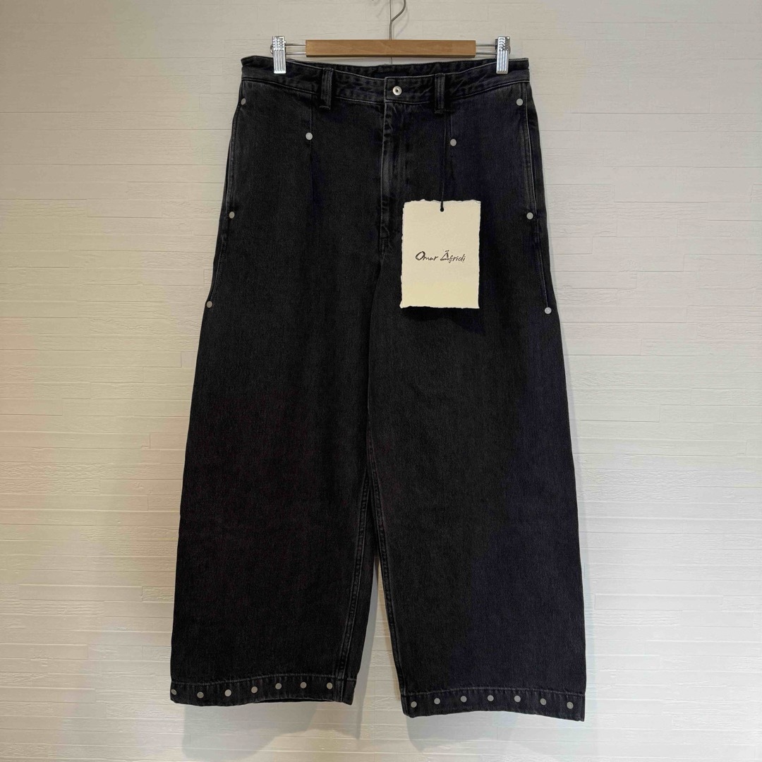 新品 Omar Afridi RIVETED DENIM TROUSERS 48