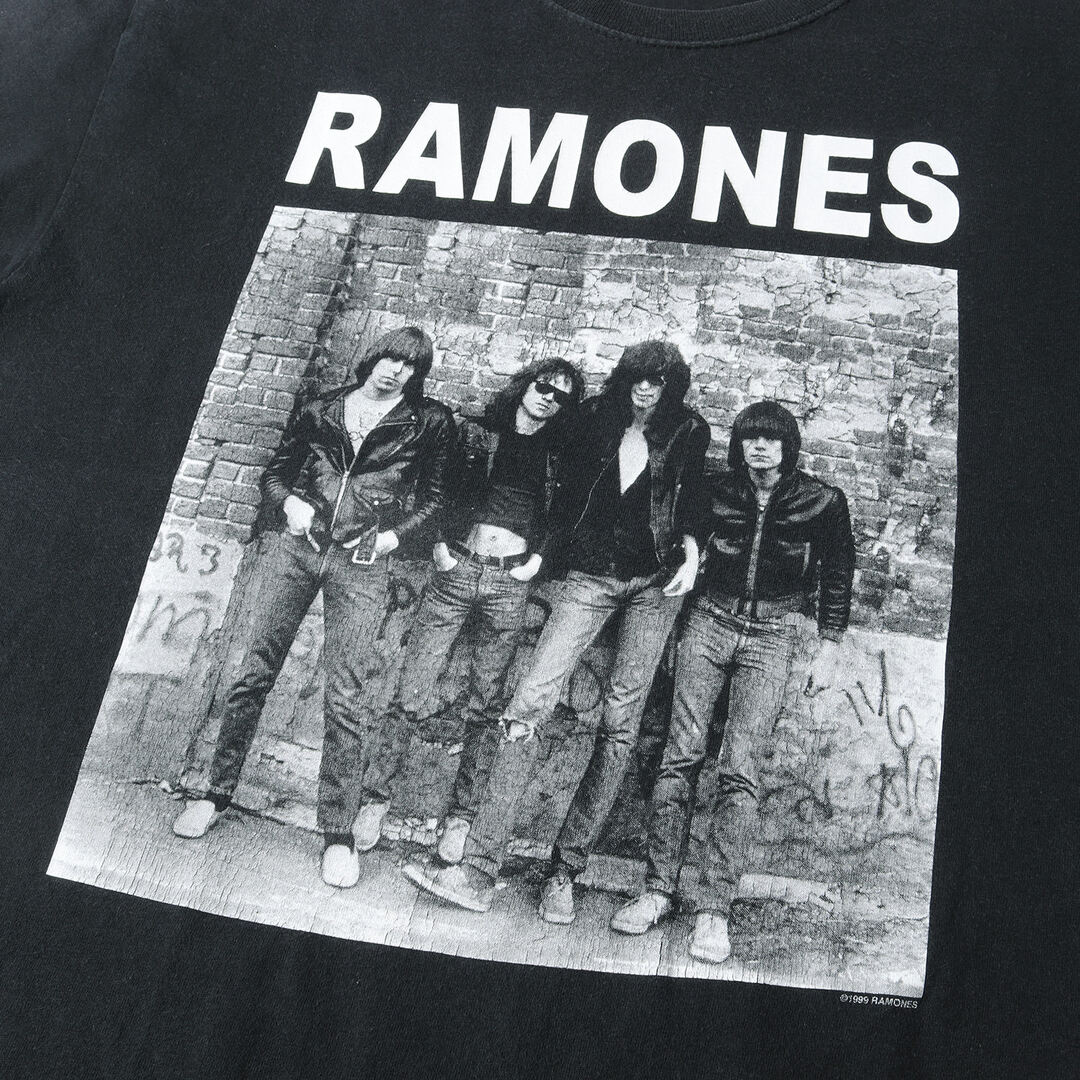 Vintage Rock Item ロック アイテム 90s RAMONES ラモーンズの激情 クルーネック 半袖 Tシャツ Hanesボディ ブラック 黒 L 90年代  トップス カットソー バンドT ロックT アーティストT 【メンズ】 3