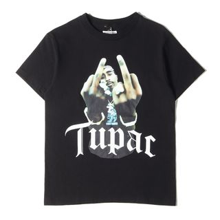 ワコマリア(WACKO MARIA)のWACKO MARIA ワコマリア Tシャツ サイズ:s 23SS 2PAC フォト プリント クルーネック 半袖 Tシャツ CREW NECK T-SHIRT ブラック 黒 トップス カットソー コラボ 【メンズ】【中古】【新品同様】(Tシャツ/カットソー(半袖/袖なし))