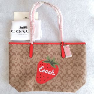 コーチ(COACH)のコーチ COACH トートバッグ イチゴ かわいい 大容量 便利 シグネチャー(トートバッグ)