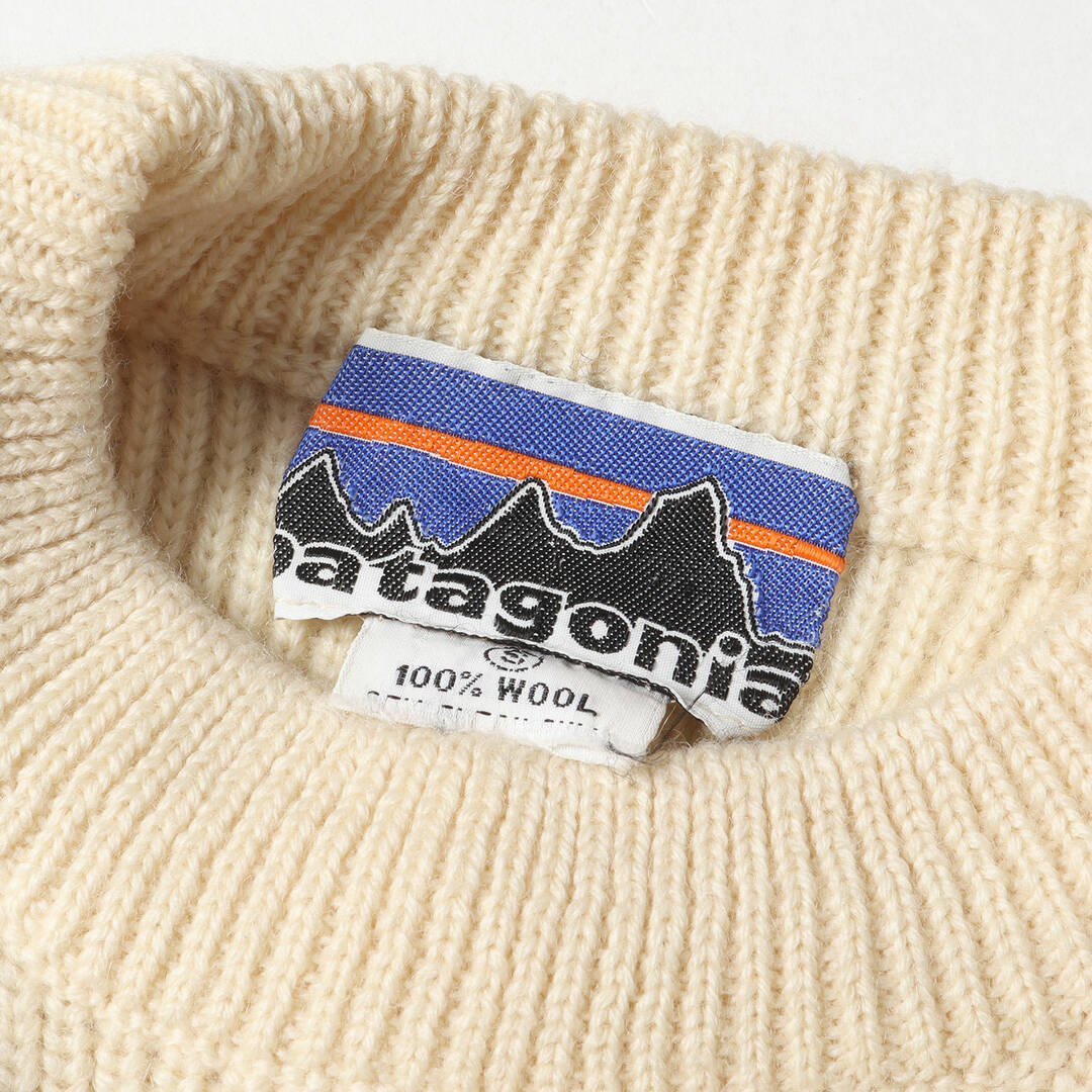 Patagonia パタゴニア ニット サイズ:S 70s 白タグ ウール ニット セーター アイボリー トップス カジュアル 長袖 70年代  ヴィンテージ アウトドア ブランド【メンズ】 2