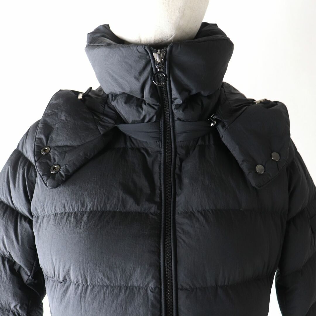 美品★正規品 TATRAS タトラス LTA19A4694 POLITEAMA ポリテアマ 19AW フード・ワッペン付 ZIP UP ダウンコート レディース ブラック 02