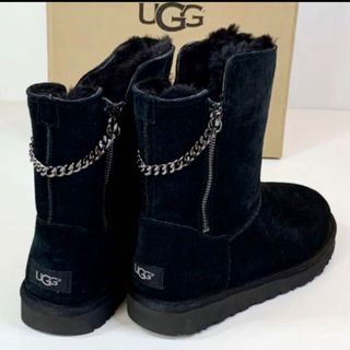 アグ(UGG)のUGG  ムートンブーツ W CLASSIC SHORT SPARKLE ZIP(ブーツ)