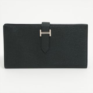 エルメス(Hermes)のエルメス ベアンスフレ シェブルミゾル  ブラック ユニセックス 長財布(財布)