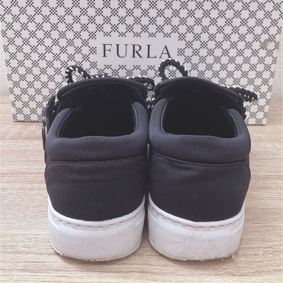 【良品】FURLA フルラ スリッポン スニーカー お花 2way マルチウェイ