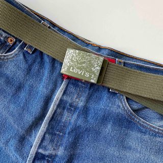 リーバイス(Levi's)のリーバイス ベルト ガチャベルト GIベルト カーキ ダメージデザインバックル(ベルト)