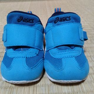 アシックス(asics)の美品★13.5cm★アシックスasics★ターコイズブルー(スニーカー)