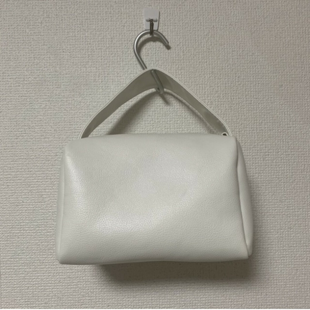 スクエア ボックス ショルダーバッグ 2way 白 斜めがけ ハンドバッグ 韓国 レディースのバッグ(ショルダーバッグ)の商品写真