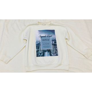 ブランシェス(Branshes)のブランシェス　フォトプリントスウェットトレーナー裏起毛130(Tシャツ/カットソー)