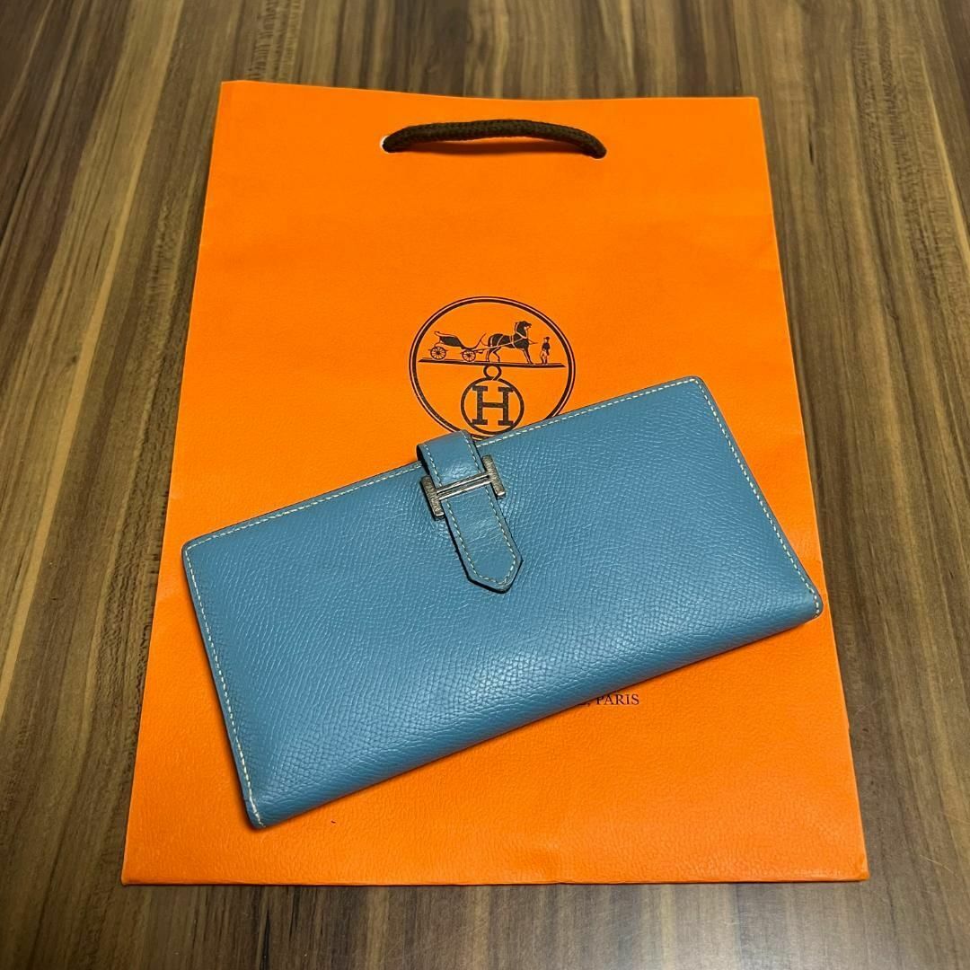 ⭐️美品⭐️HERMES エルメス 財布 ベアン スフレ マチあり♪-