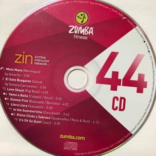 ズンバ(Zumba)のズンバ　ZIN44  CD(スポーツ/フィットネス)