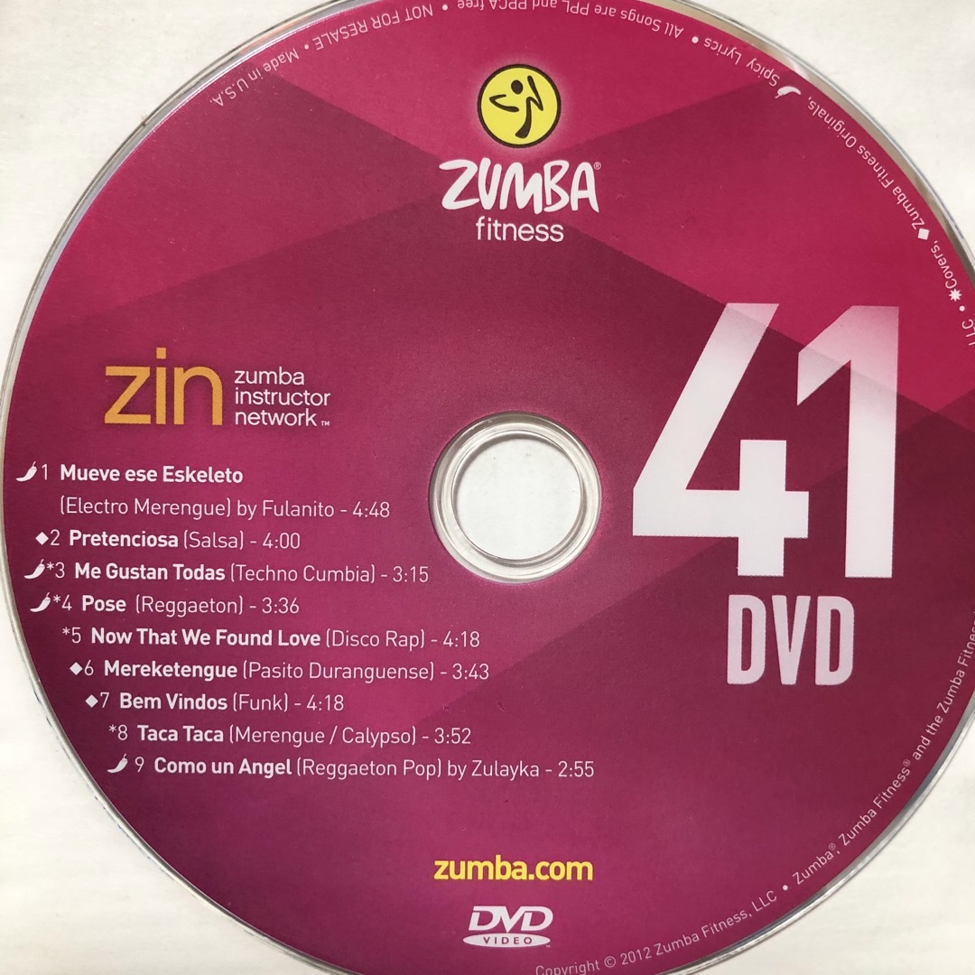Zumba(ズンバ)のズンバ　ZIN41  CD.DVD エンタメ/ホビーのDVD/ブルーレイ(スポーツ/フィットネス)の商品写真