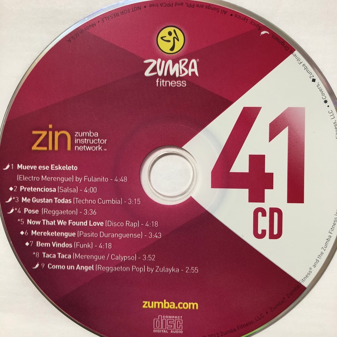 Zumba(ズンバ)のズンバ　ZIN41  CD.DVD エンタメ/ホビーのDVD/ブルーレイ(スポーツ/フィットネス)の商品写真