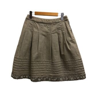 トゥービーシック(TO BE CHIC)のトゥービーシック TO BE CHIC デニムスカート ひざ丈 ライン グレー (ひざ丈スカート)