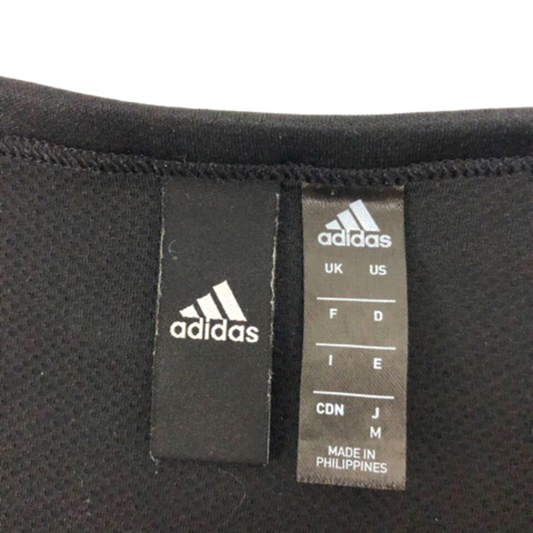 adidas(アディダス)のアディダス カットソー Tシャツ スポーツウェア ワンポイントロゴ 半袖 M 黒 レディースのトップス(Tシャツ(半袖/袖なし))の商品写真