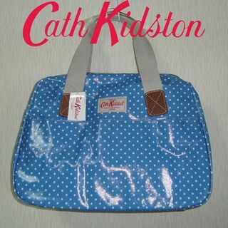キャスキッドソン(Cath Kidston)の新品 キャスキッドソン ジップアップハンドバッグ ミニドットロイヤルブルー(ハンドバッグ)