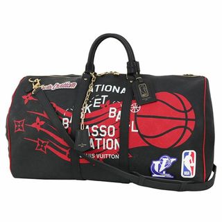 ルイヴィトン(LOUIS VUITTON)のルイヴィトン キーポルバンドリエール 55 モノグラム NBA コラボ ボストンバッグ ハンドバッグ ショルダーバッグ トラベル 旅行 2WAY NBAコラボ ブラック 新品同様 限定品 9704(ボストンバッグ)