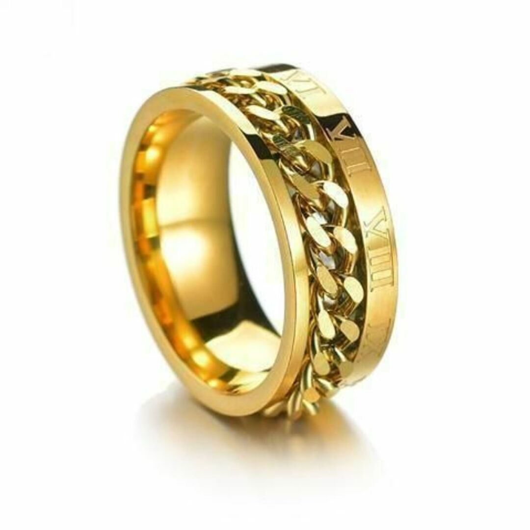 17号 ローマ数字 喜平チェーン ゴールド リング ジュエリー メンズのアクセサリー(リング(指輪))の商品写真