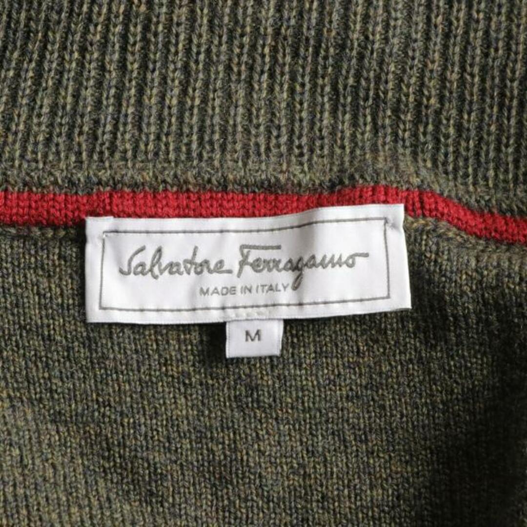 Salvatore Ferragamo(サルヴァトーレフェラガモ)の カーディガン ジャケット ウール カーキグリーン メンズのトップス(カーディガン)の商品写真
