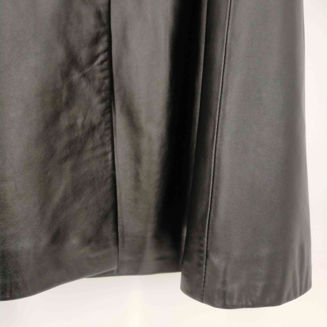 オットーコレクション 羊革 ラムレザー × ニット コート 黒 ジャケット