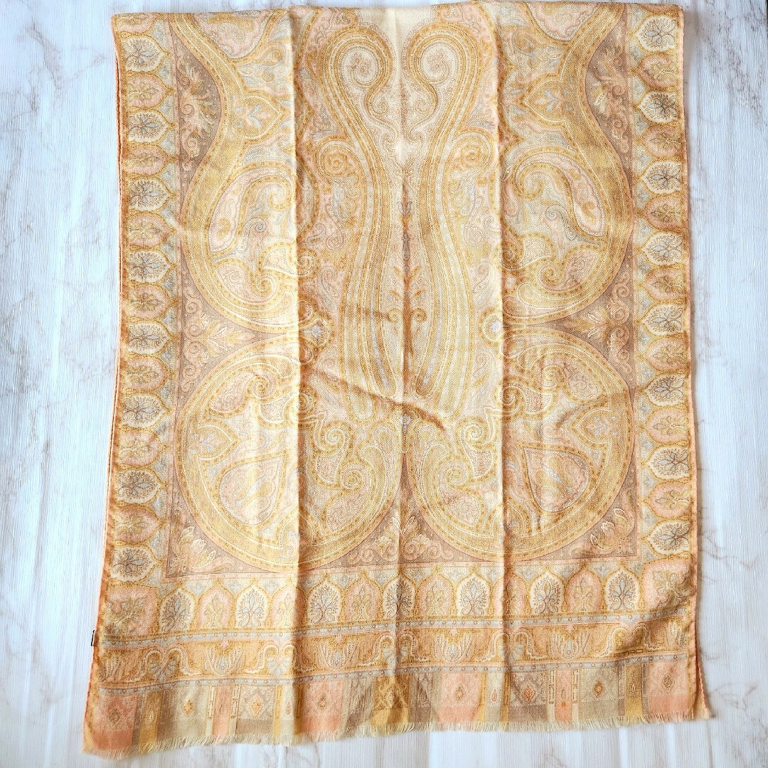 ETRO - ETRO☆ウール×シルク 豪華 アラベスク ペイズリー柄 ストール