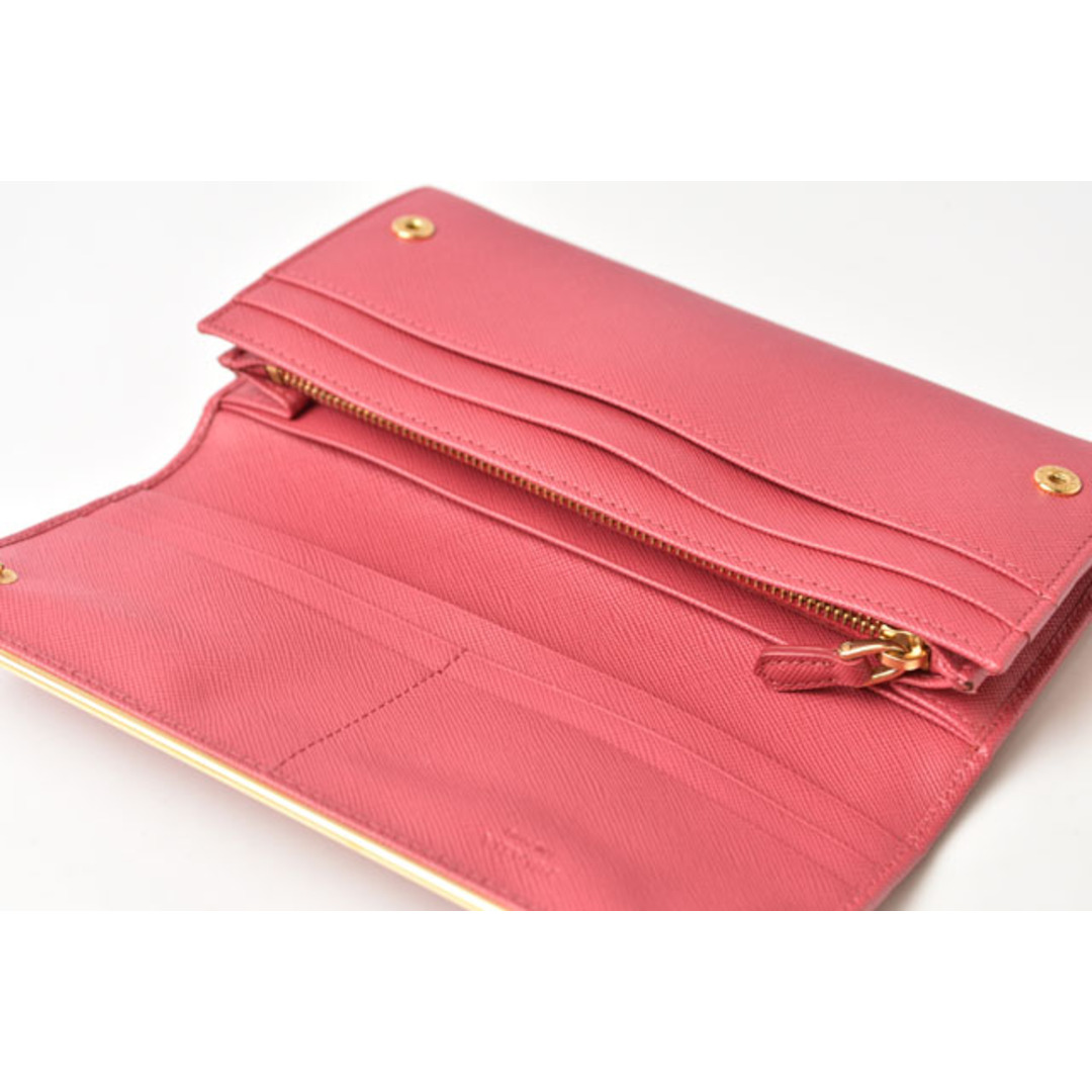 未使用プラダ 財布 PRADA 長財布 1M1132 SAFFIANO METAL/サフィアノ PEONIA/ペオニア 2