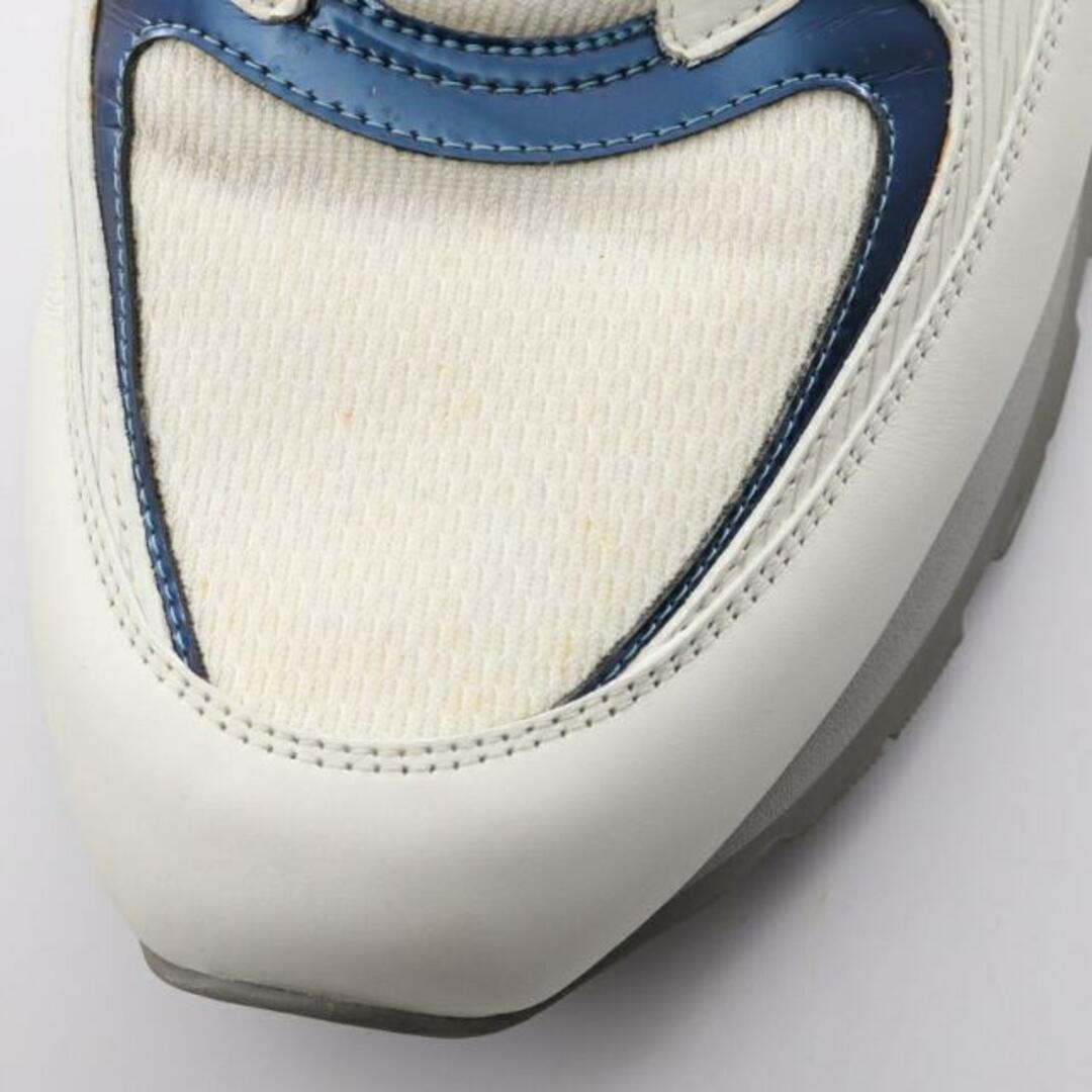 LOUIS VUITTON(ルイヴィトン)のランアウェイ ライン スニーカー ファブリック  レザー ホワイト ブルー メンズの靴/シューズ(スニーカー)の商品写真
