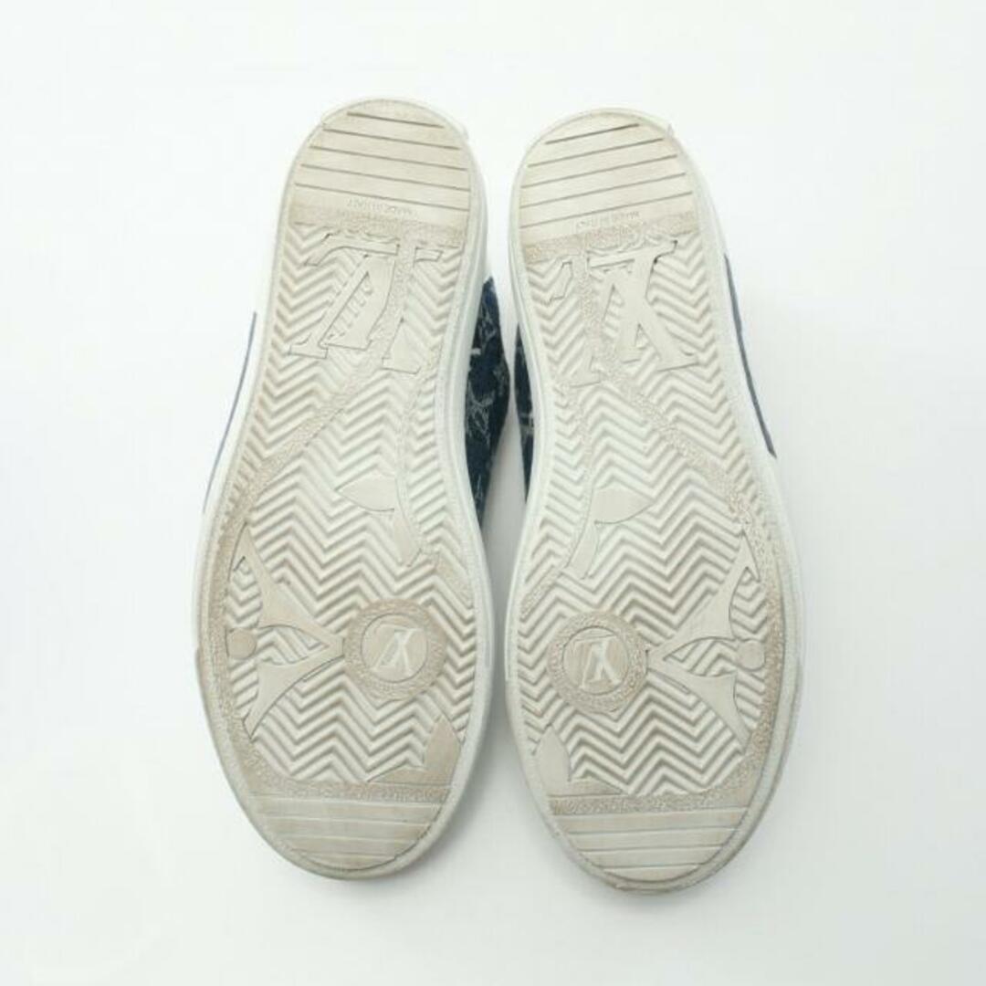 LOUIS VUITTON(ルイヴィトン)のチャーリーライン  スニーカー デニム レザー インディゴブルー ホワイト メンズの靴/シューズ(スニーカー)の商品写真