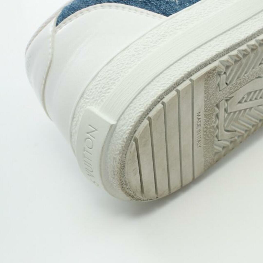 LOUIS VUITTON(ルイヴィトン)のチャーリーライン  スニーカー デニム レザー インディゴブルー ホワイト メンズの靴/シューズ(スニーカー)の商品写真