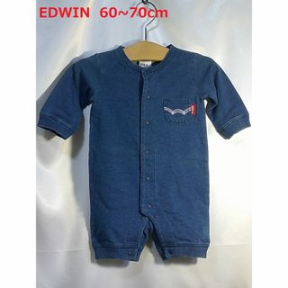 エドウィン(EDWIN)の＜№0844＞(60～70cm)★EDWIN(エドウィン)インディゴカバーオール(カバーオール)