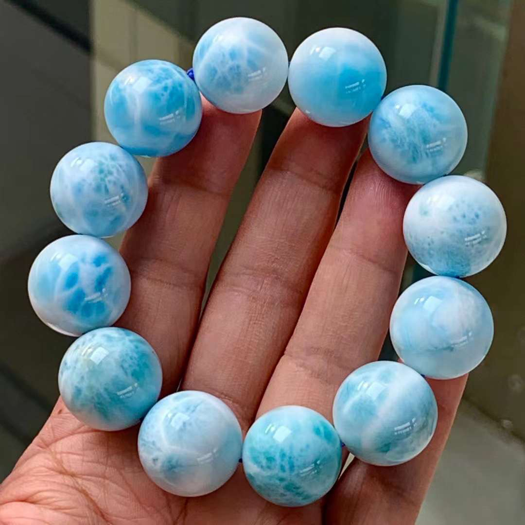 127g 天然無処理 ラリマー ブレスレット-