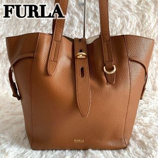 フルラ(Furla)の極美品✨フルラ トートバッグ トートバッグ ネット M レザー ブラウン(ハンドバッグ)